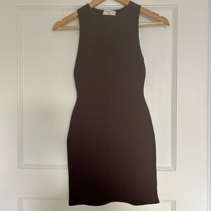 Aritzia (Babaton) Chocolate Brown Mini Dress